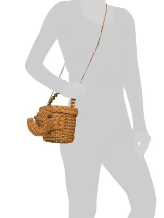 NWT Tommy Bahama Elephant Wicker Rattan Crossbody Handbag Purse - Picture 2 of 7